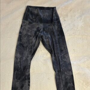 Lululemon Black Tie-Dye Leggings
